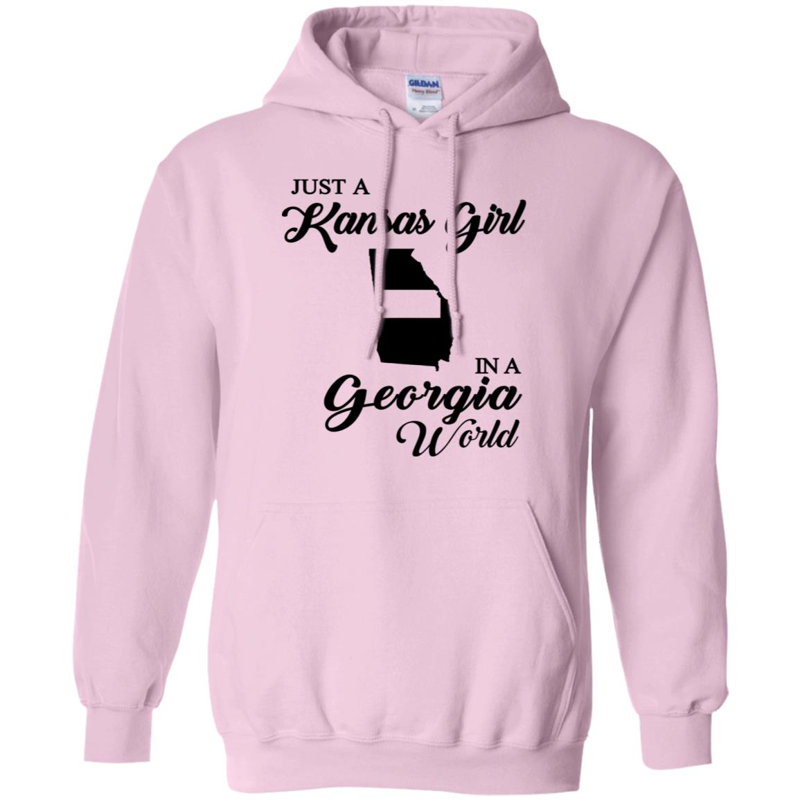 Just A Kansas Girl In A Georgia World T-Shirt - T-shirt Teezalo