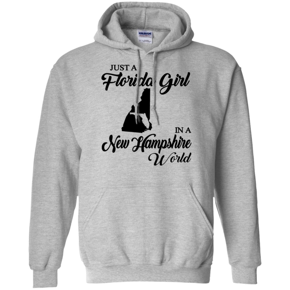 Just A Florida Girl In A New Hampshire World T-Shirt - T-shirt Teezalo