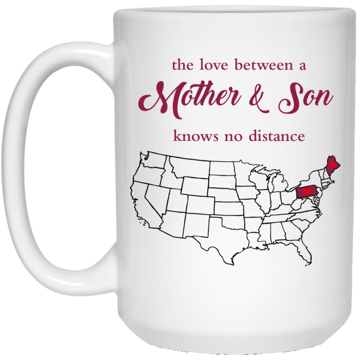 Maine Pennsylvania The Love Between Mother And Son Mug - Mug Teezalo