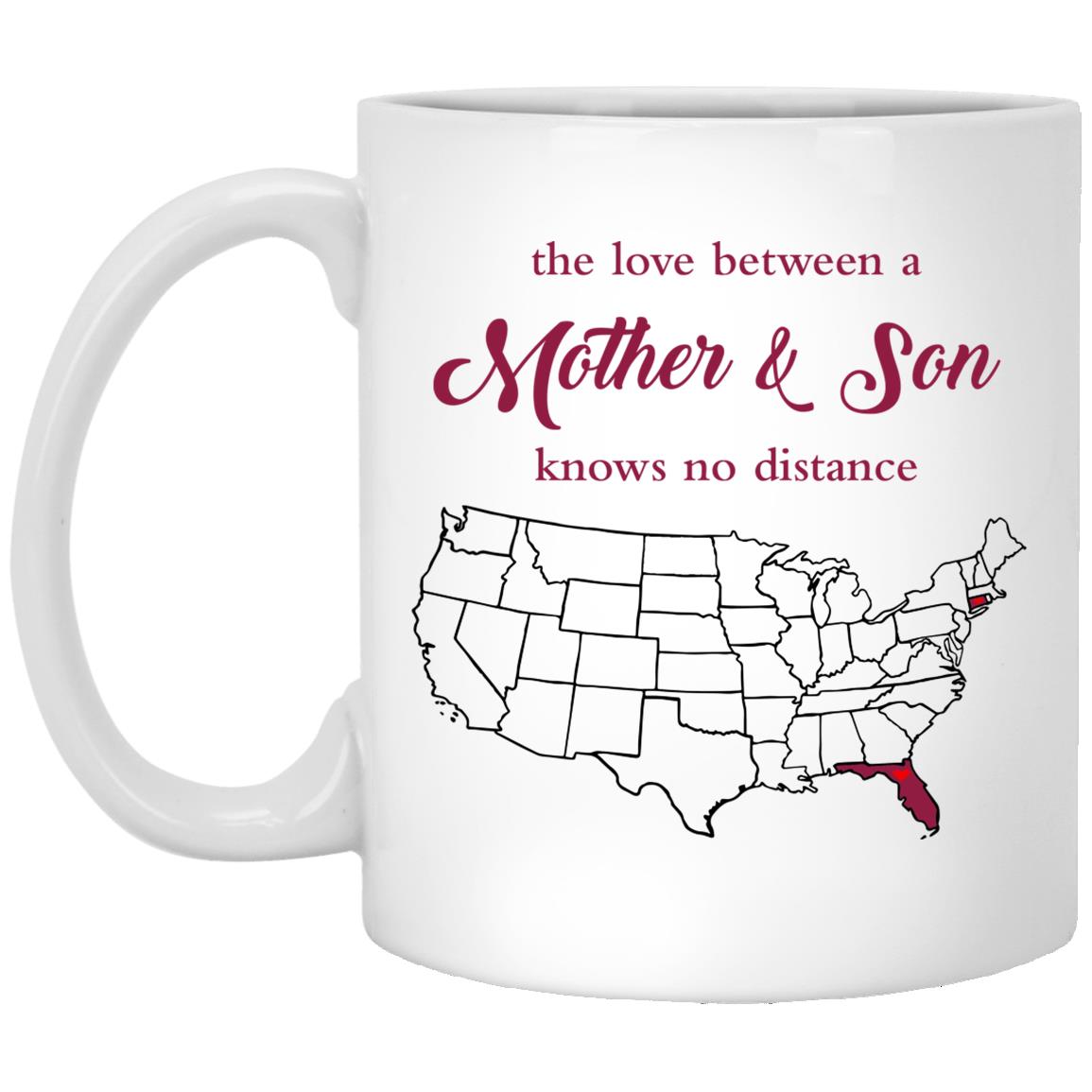 Connecticut Florida The Love Between Mother And Son Mug - Mug Teezalo