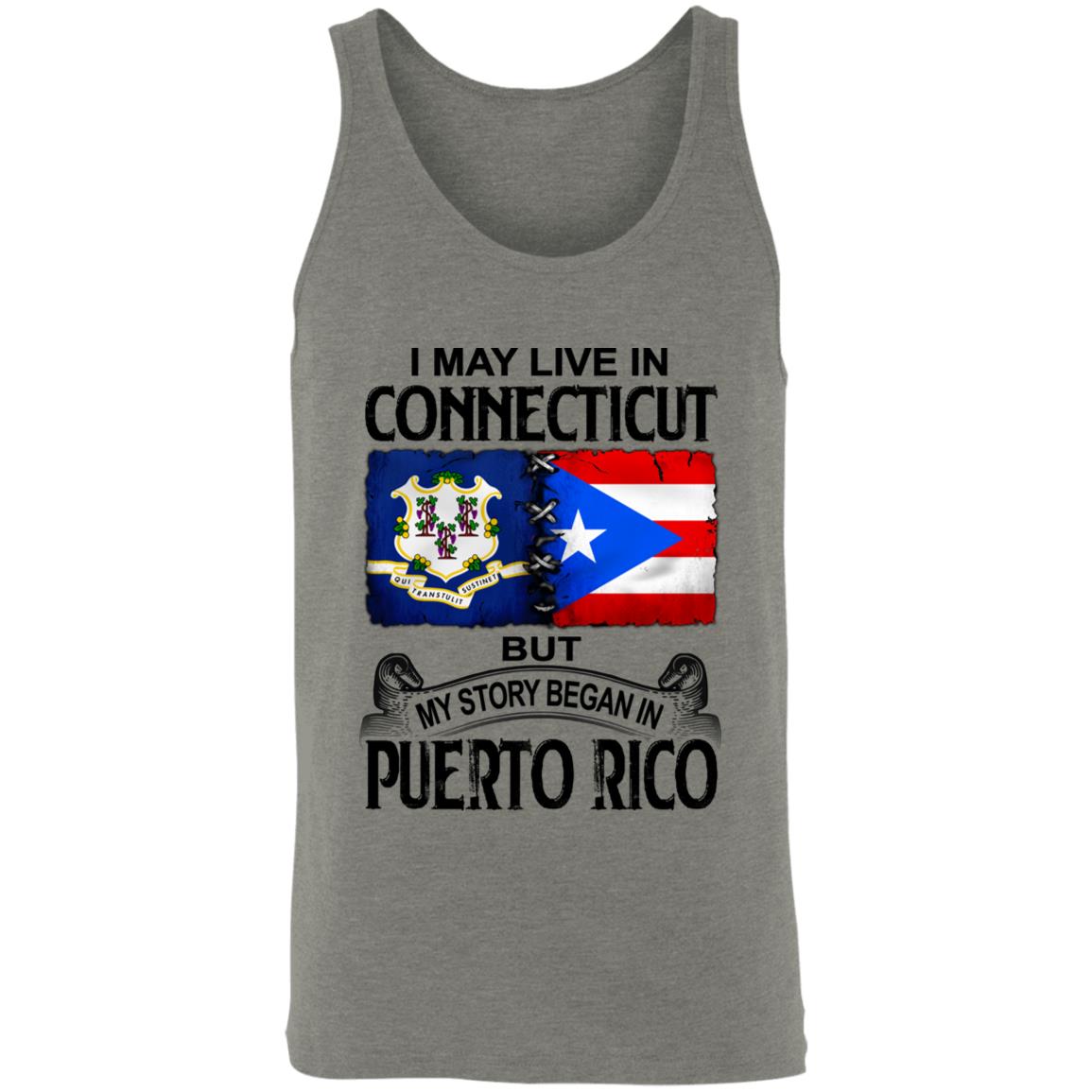 I Live In Connecticut But My Story Began In Puerto Rico T Shirt - T-shirt Teezalo