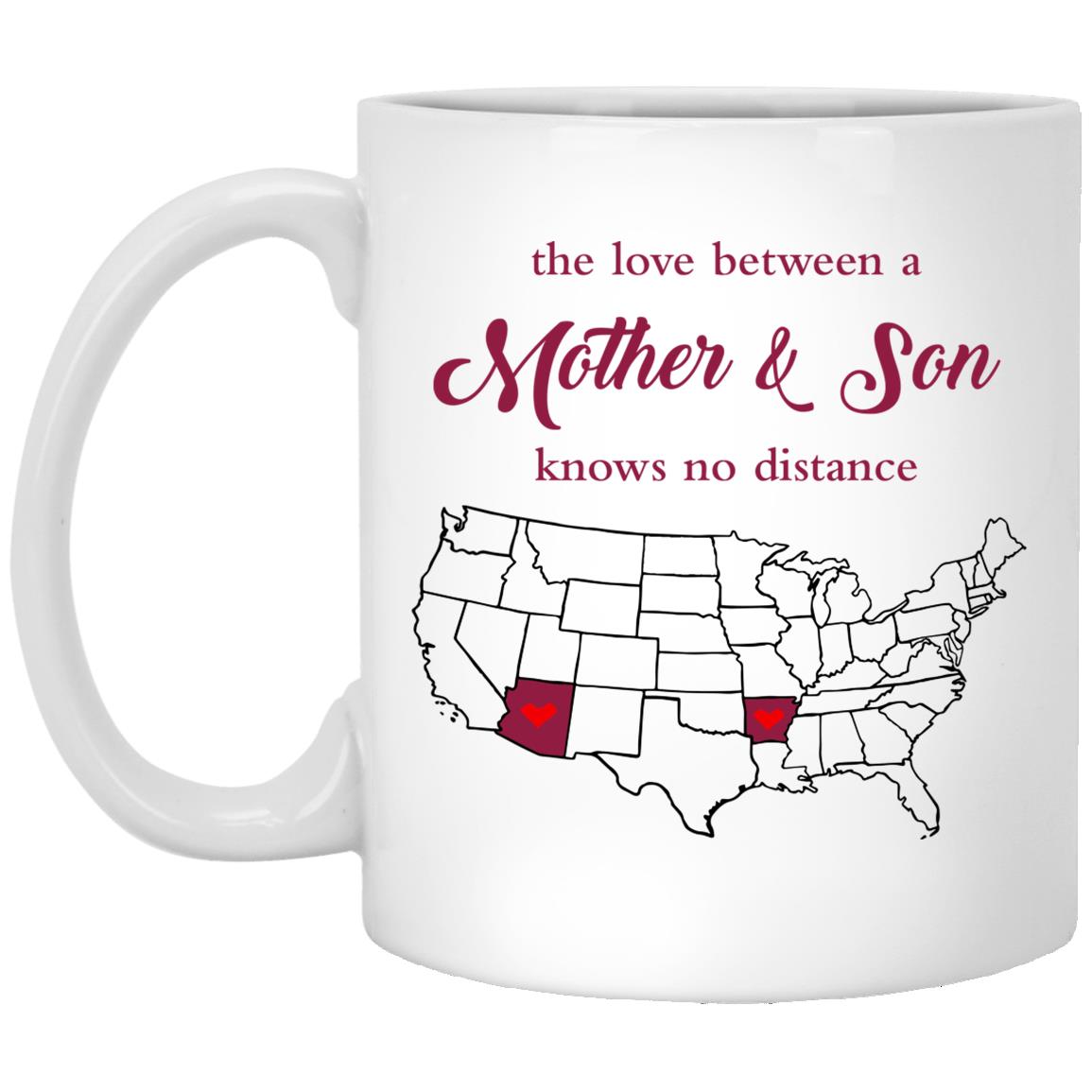 Arizona Arkansas The Love Between Mother And Son Mug - Mug Teezalo