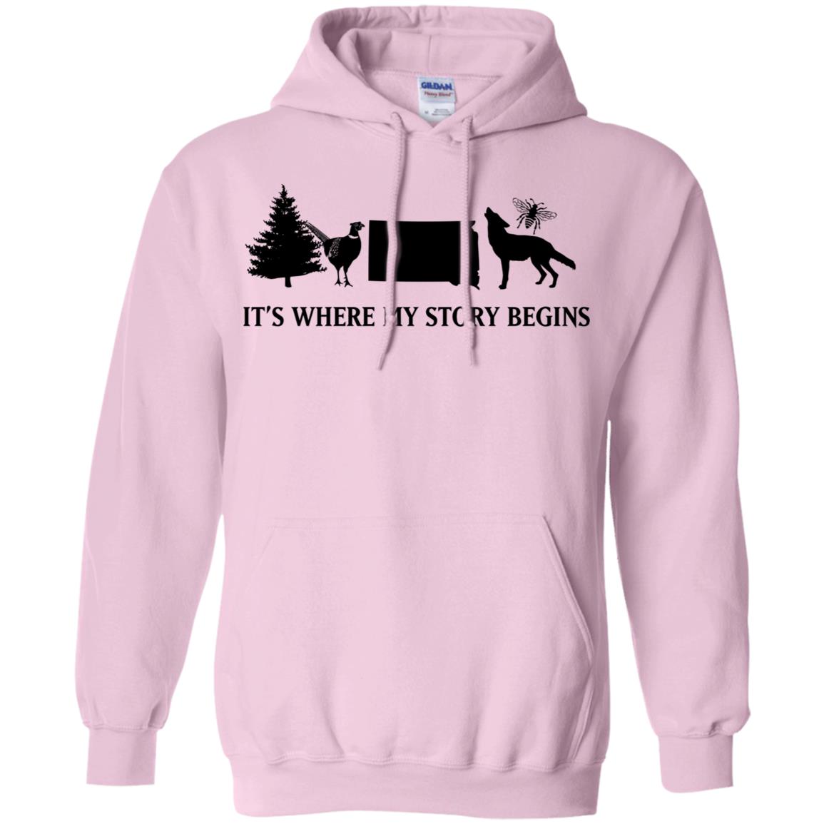 South Dakota Where My Story Begins Hoodie - Hoodie Teezalo