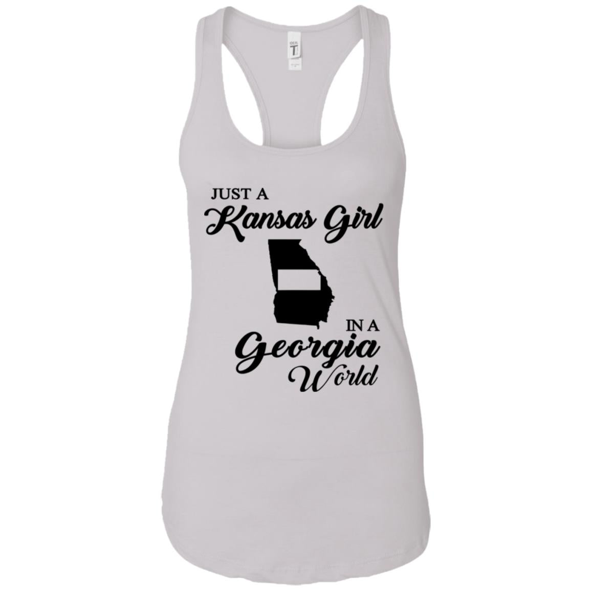 Just A Kansas Girl In A Georgia World T-Shirt - T-shirt Teezalo