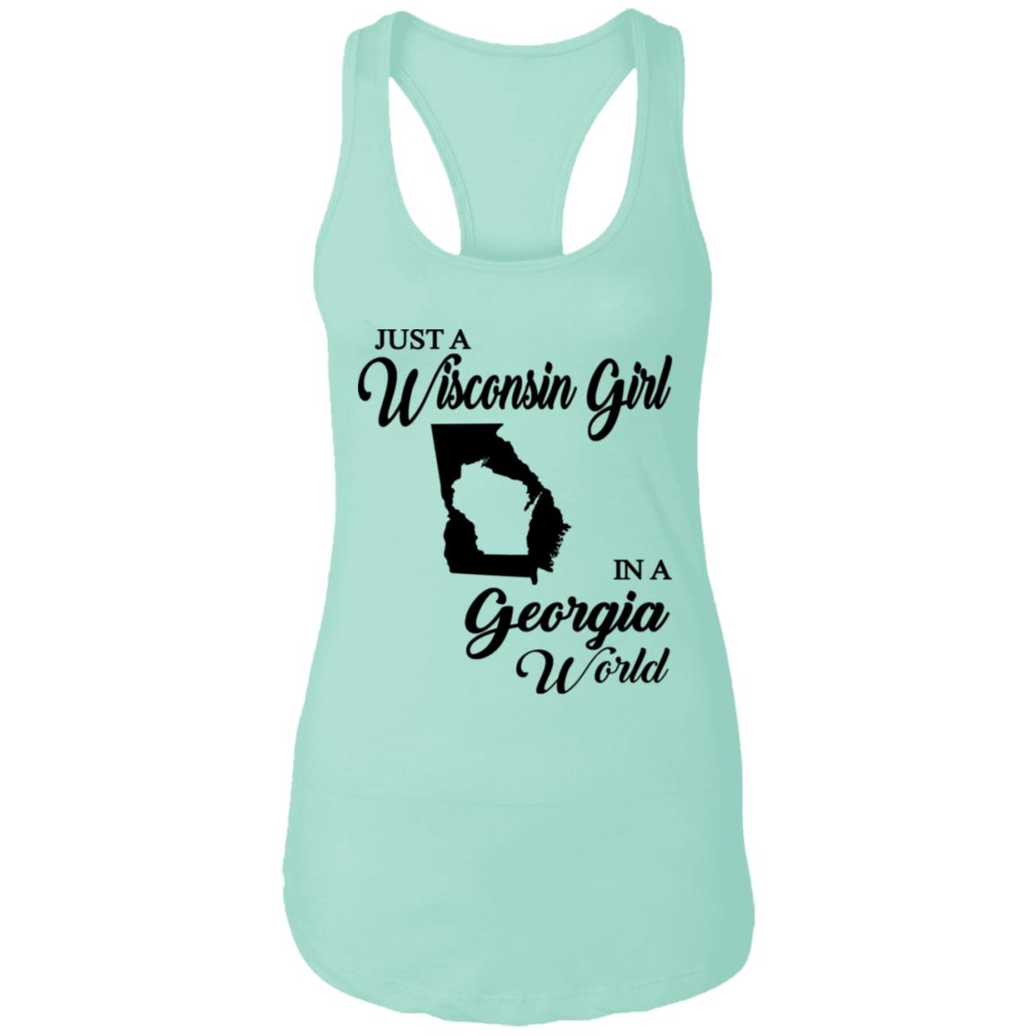 Just A Wisconsin Girl In A Georgia World T-shirt - T-shirt Teezalo