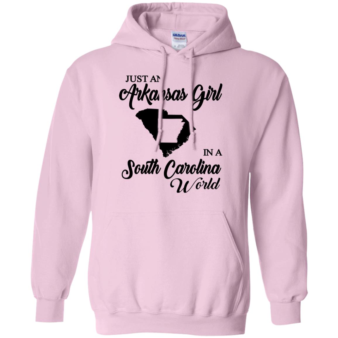 Just An Arkansas Girl In A South Carolina World T-Shirt - T-shirt Teezalo