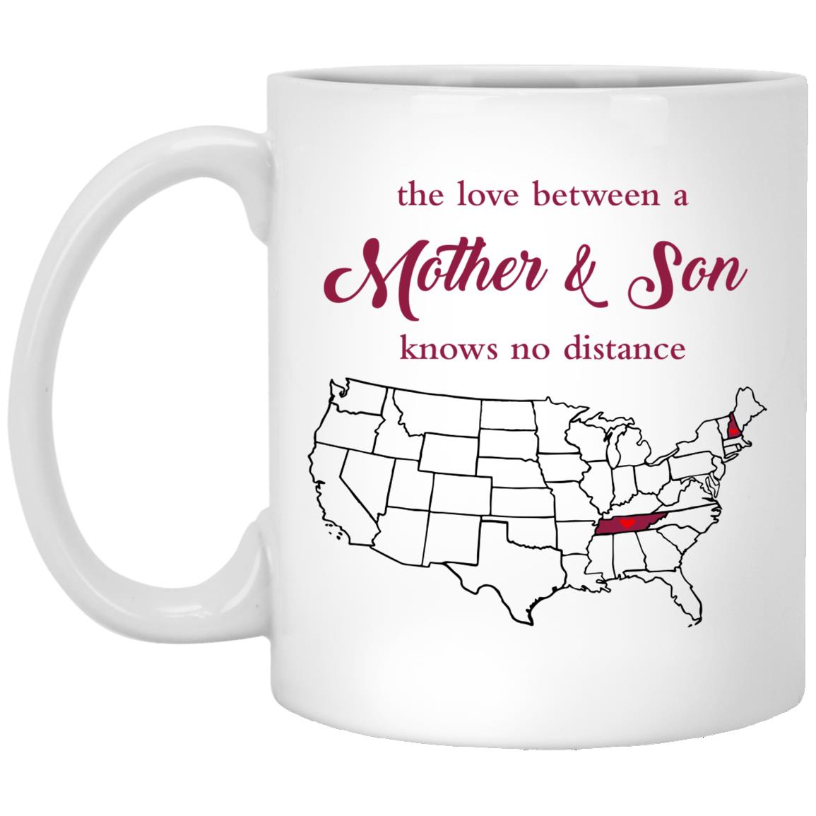 Tennessee New Hampshire The Love Between Mother And Son Mug - Mug Teezalo