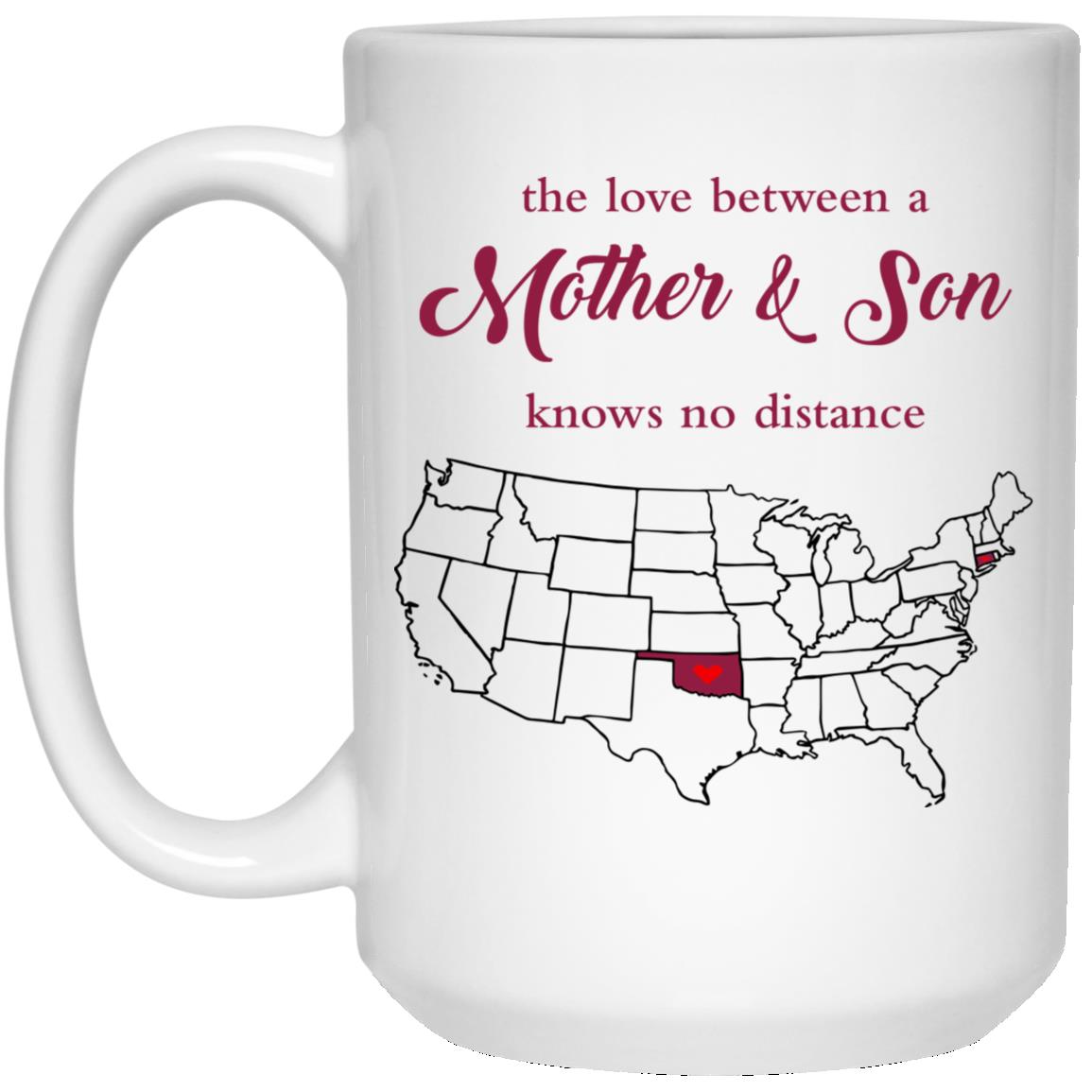 Oklahoma Connecticut The Love Between Mother And Son Mug - Mug Teezalo