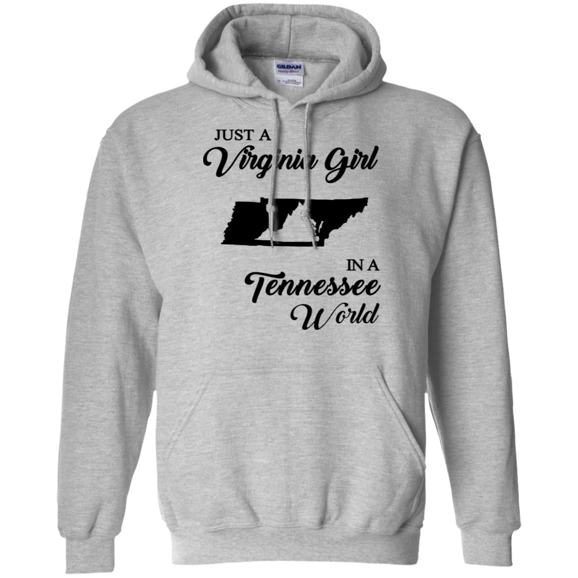 Just A Virginia Girl In A Tennessee World T-Shirt - T-shirt Teezalo