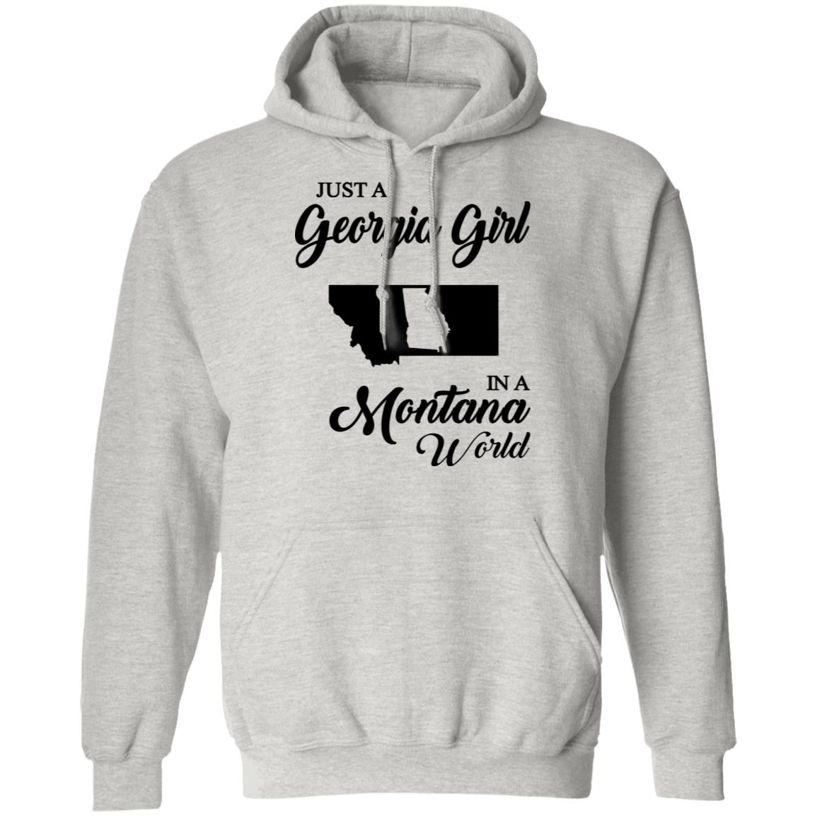 Just A Georgia Girl In A Montana World T-Shirt - T-Shirt Teezalo