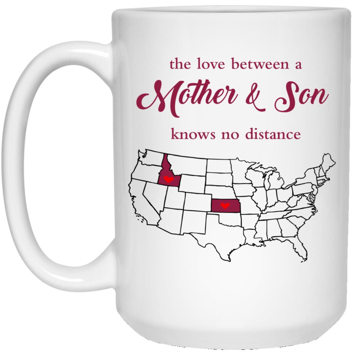 Kansas Idaho The Love Between Mother And Son Mug - Mug Teezalo