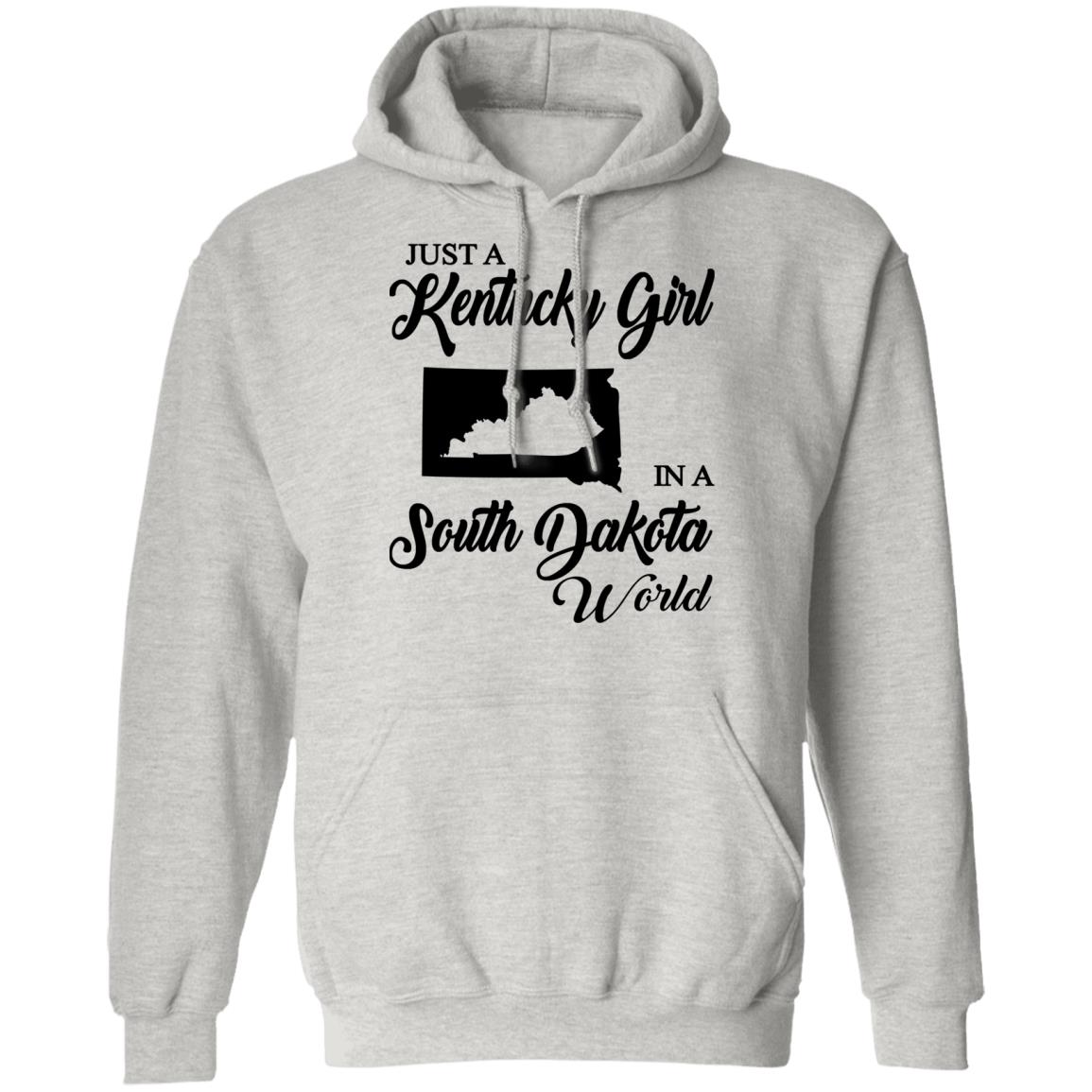 Just A Kentucky Girl In A South Dakota World T-Shirt - T-shirt Teezalo