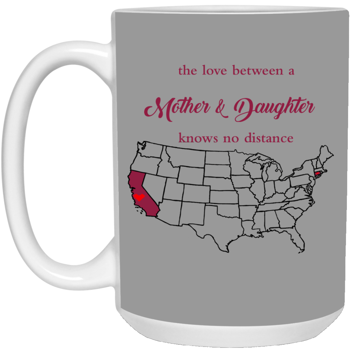 Connecticut California Love Mother Daughter Mug - Mug Teezalo