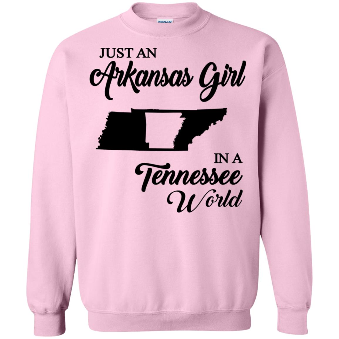 Just An Arkansas Girl In A Tennessee World T-Shirt - T-shirt Teezalo