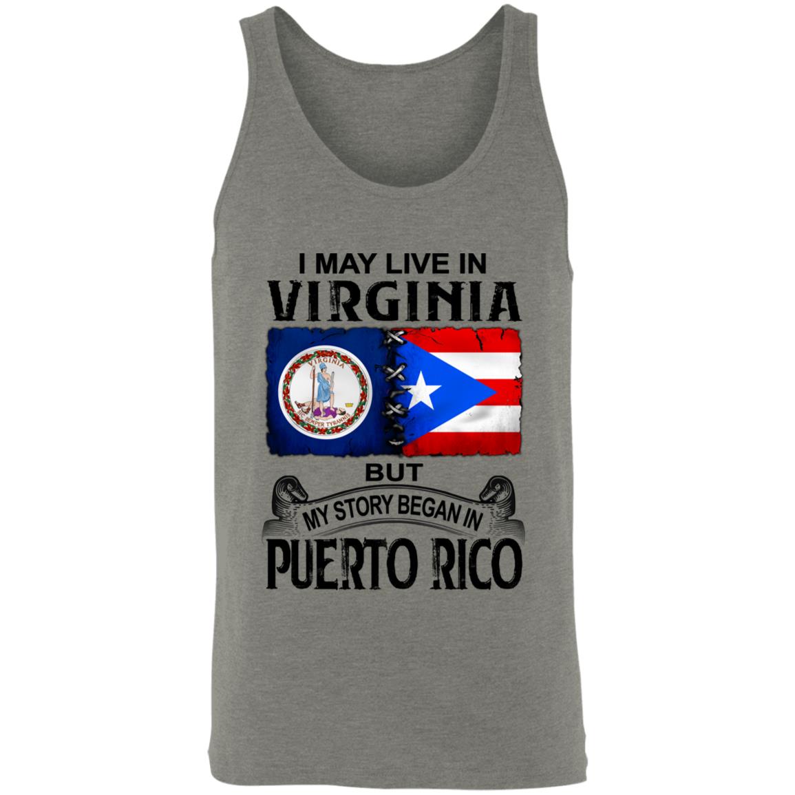 I Live In Virginia But My Story Began In Puerto Rico T Shirt - T-shirt Teezalo