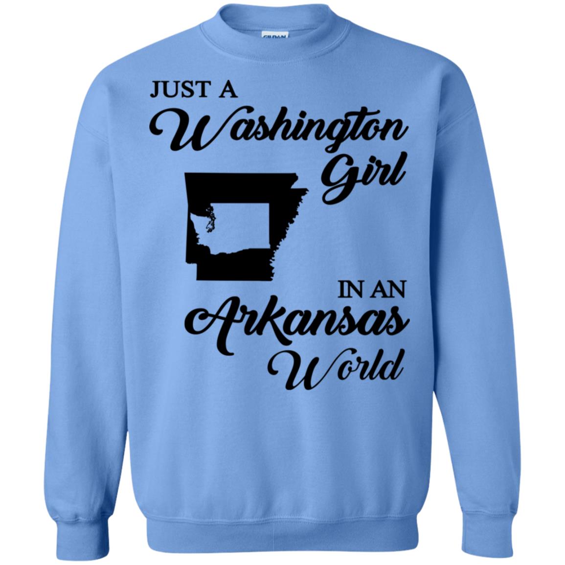 Just A Washington Girl In An Arkansas World T-Shirt - T-shirt Teezalo