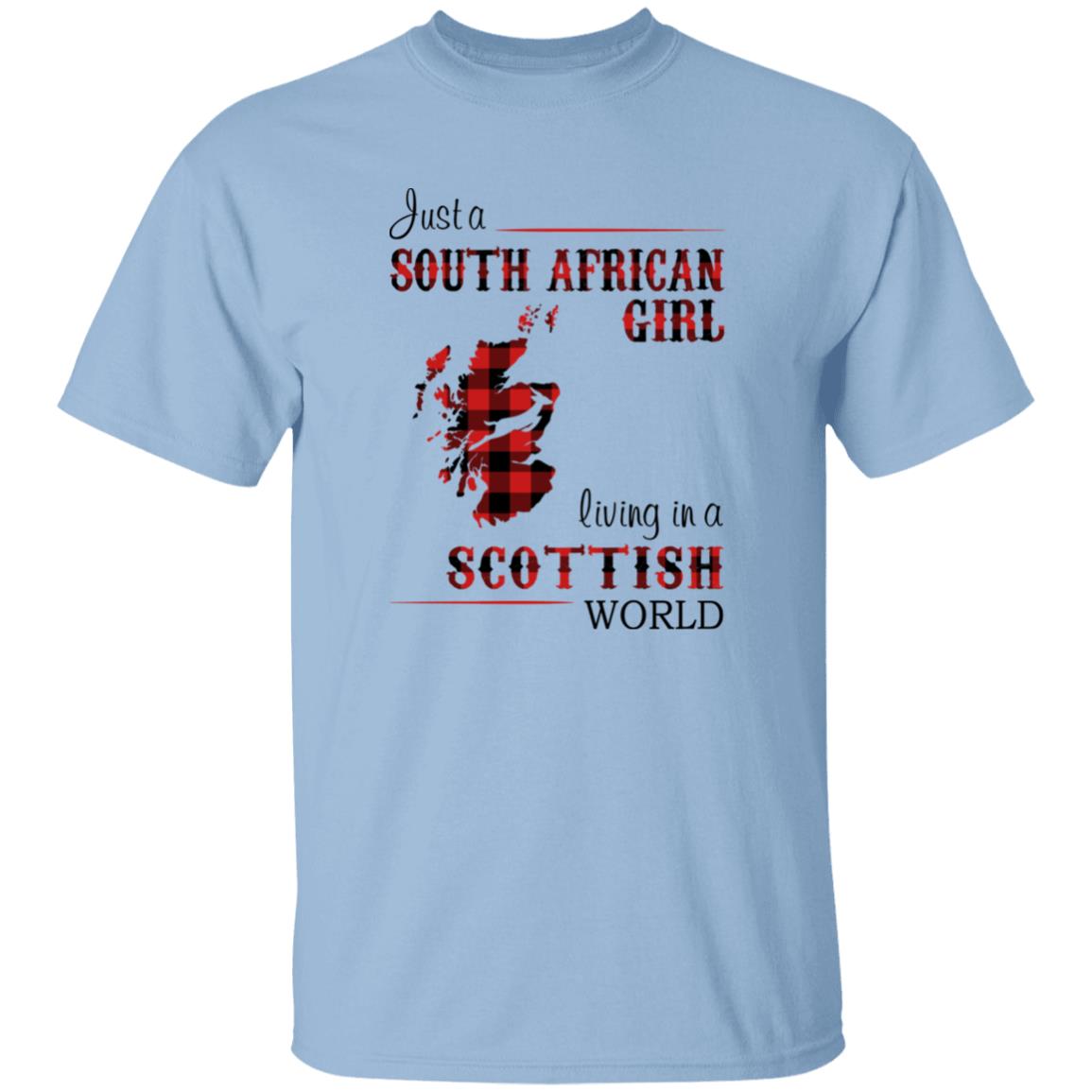 South African Girl Living In Scottish World T-Shirt - T-shirt Teezalo