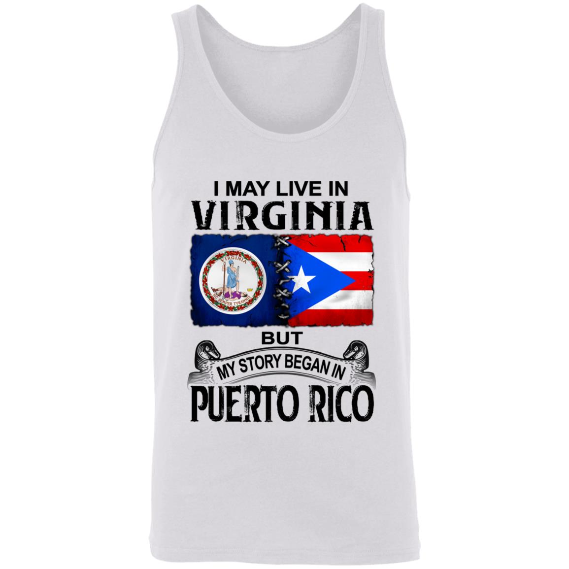 I Live In Virginia But My Story Began In Puerto Rico T Shirt - T-shirt Teezalo