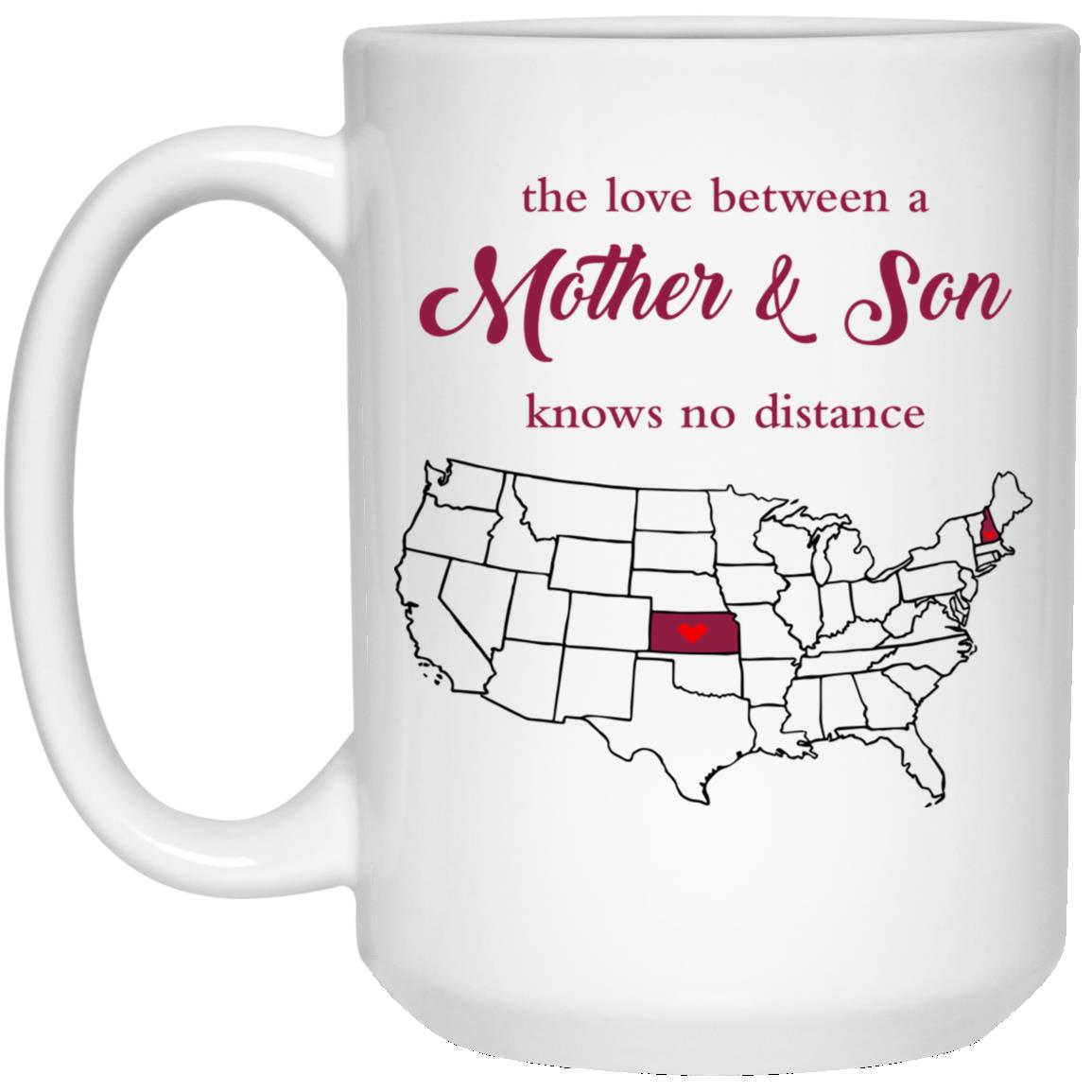 Kansas New Hampshire The Love Between Mother And Son Mug - Mug Teezalo