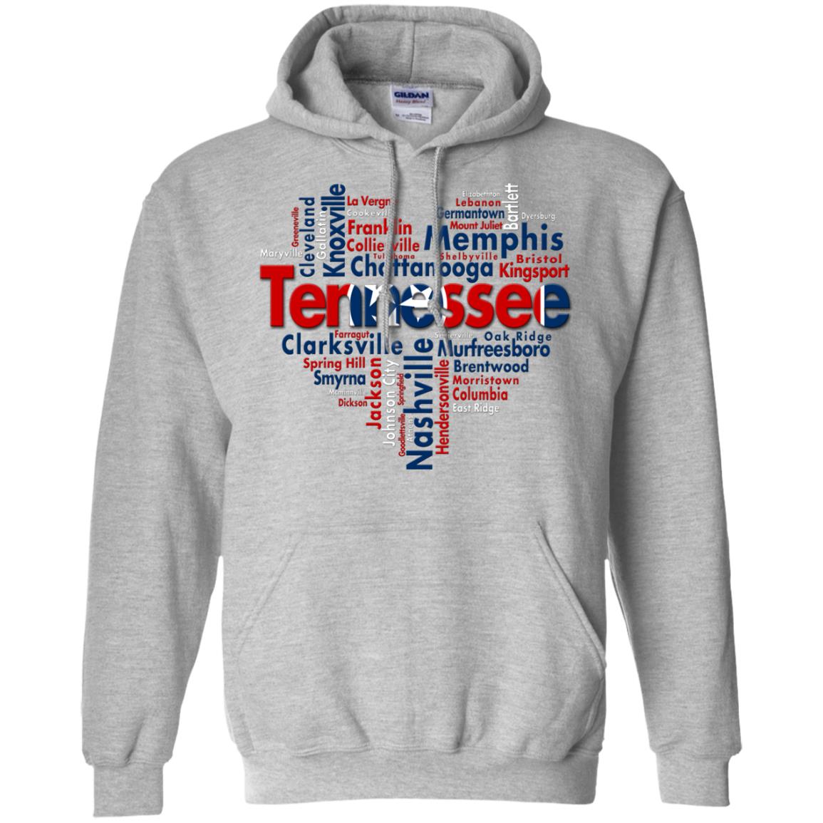 Tennessee City Heart T Shirt - T-shirt Teezalo