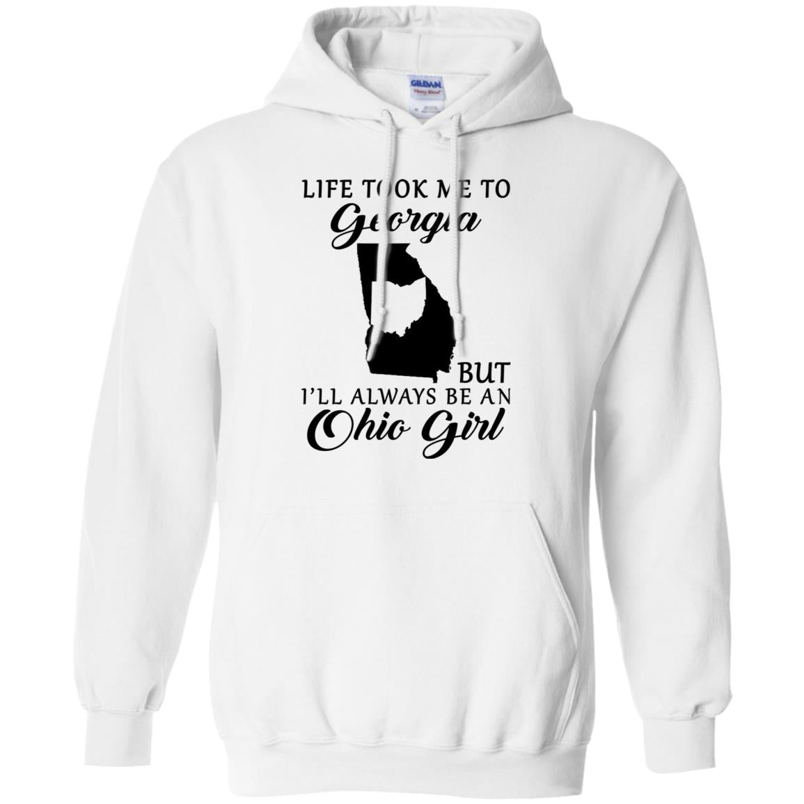 Life Took Me To Georgia Always Be An Ohio Girl T-Shirt - T-shirt Teezalo