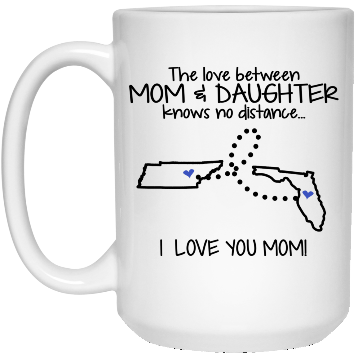 Florida Tennessee The Love Between Mom And Daughter Mug - Mug Teezalo