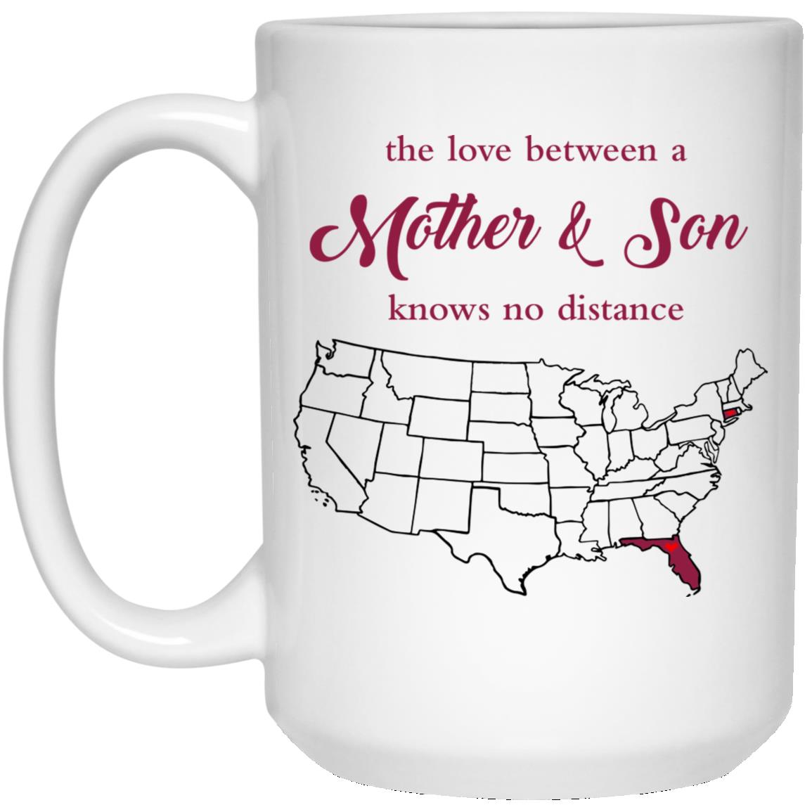 Connecticut Florida The Love Between Mother And Son Mug - Mug Teezalo