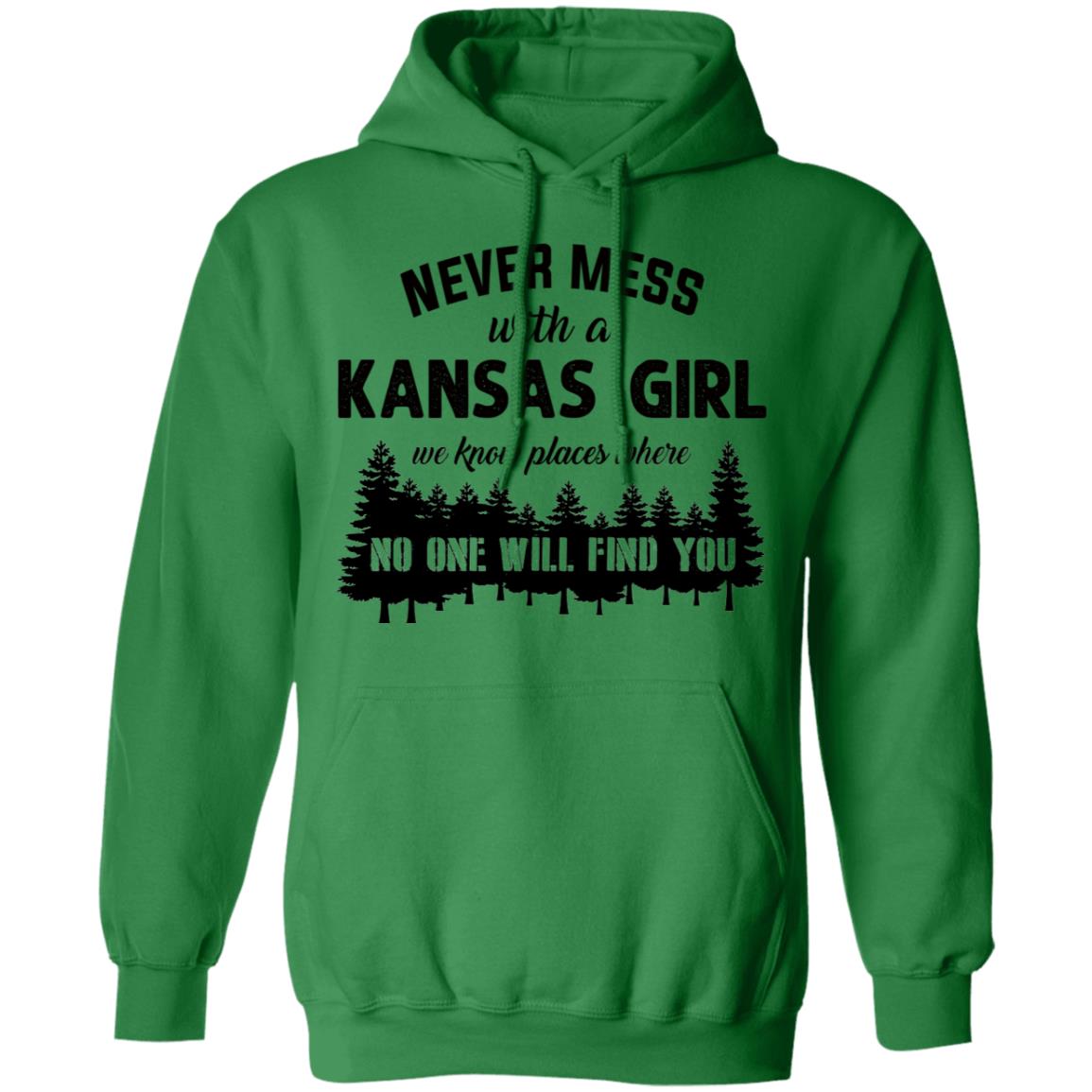 Never Mess With A Kansas Girl We Know Places T Shirt - T-shirt Teezalo