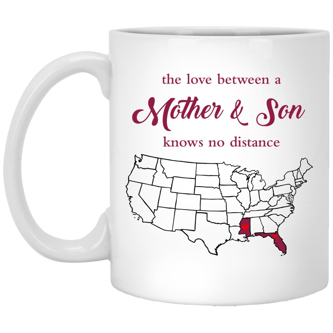 Florida Mississippi The Love Between Mother And Son Mug - Mug Teezalo