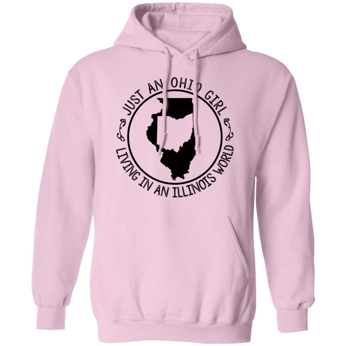 Ohio Girl In Illinois World Hoodie - Hoodie Teezalo