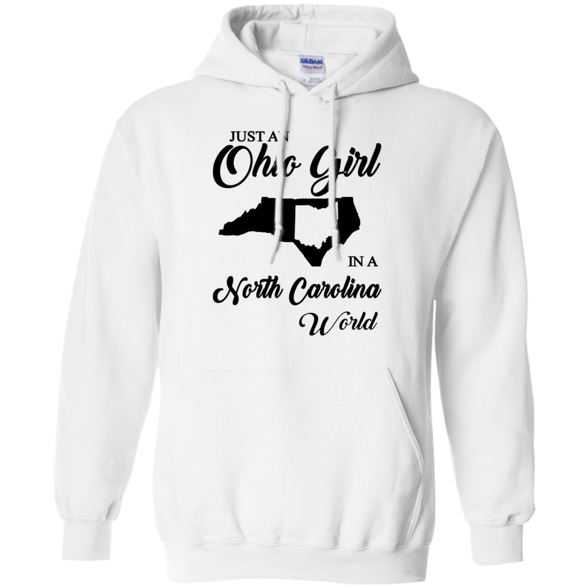 Just An Ohio Girl In A North Carolina World T-Shirt - T-shirt Teezalo