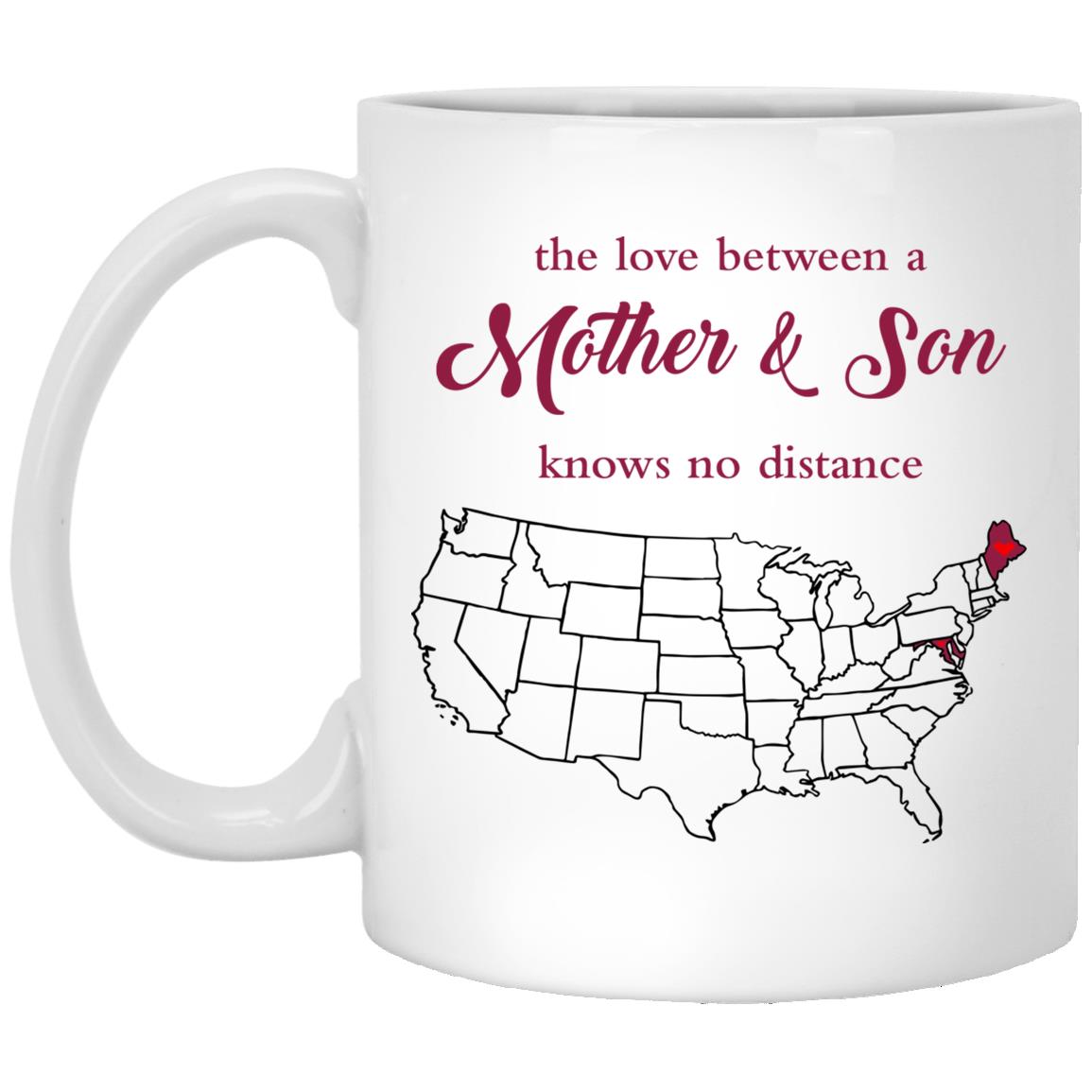 Maine Maryland The Love Between Mother And Son Mug - Mug Teezalo