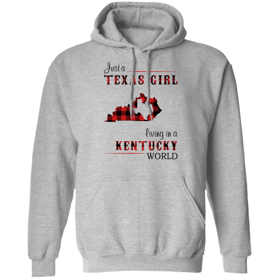 Just A Texas Girl Living In A Kentucky World T- Shirt - T-shirt Teezalo