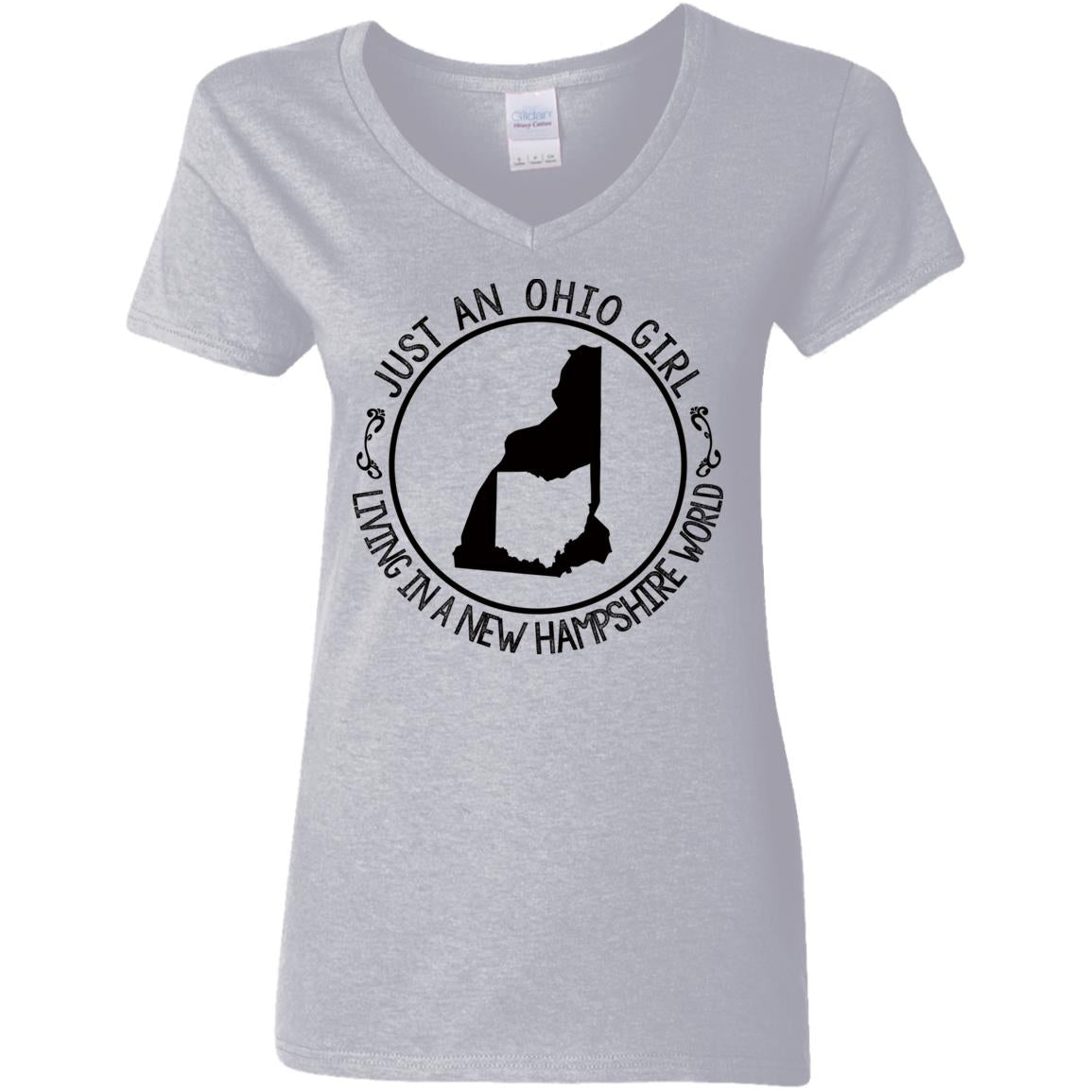 Ohio Girl In New Hampshire World Hoodie - T-shirt Teezalo