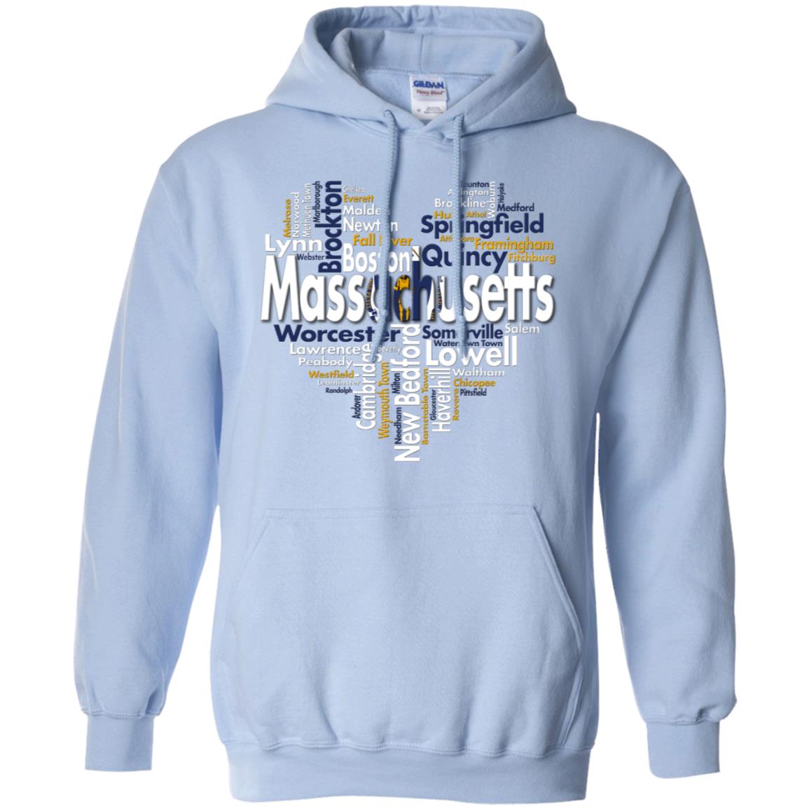 Massachusetts Heart City T-shirt - T-shirt Teezalo