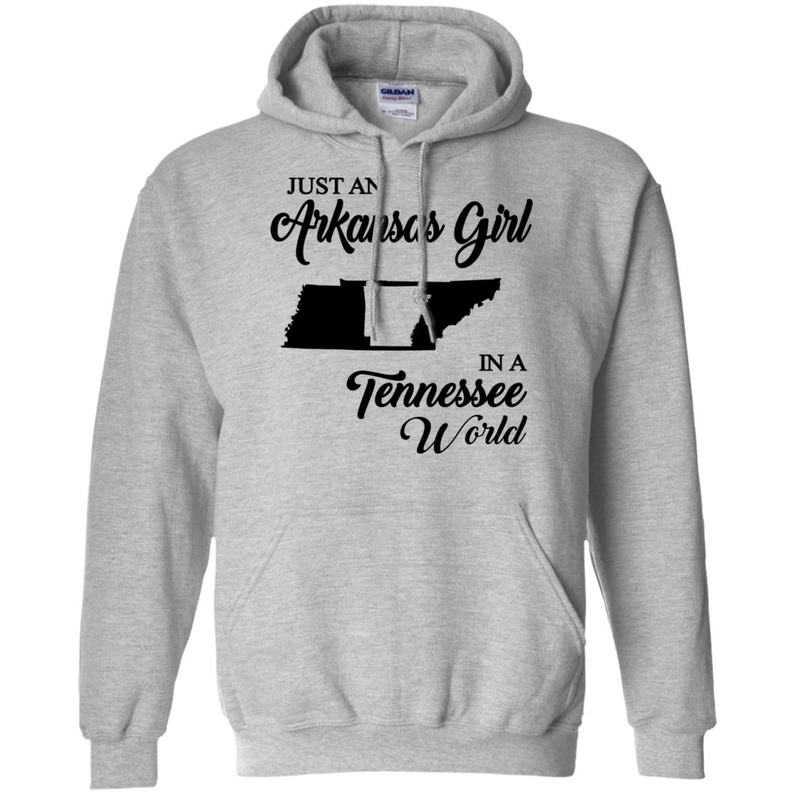 Just An Arkansas Girl In A Tennessee World T-Shirt - T-shirt Teezalo