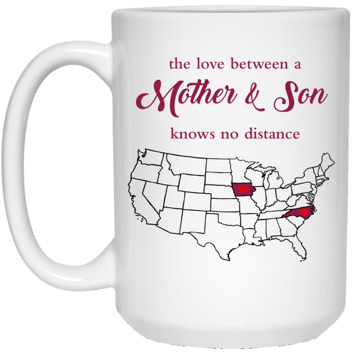 Iowa North Carolina The Love Between Mother And Son Mug - Mug Teezalo