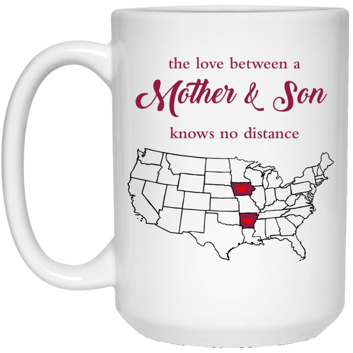 Iowa Arkansas The Love Between Mother And Son Mug - Mug Teezalo