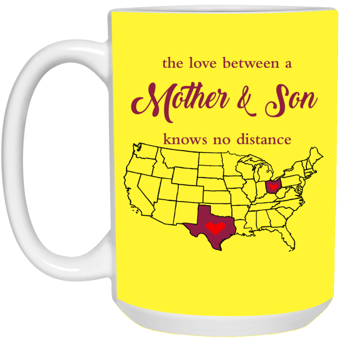 Ohio Texas The Love Mother And Son Mug - Mug Teezalo