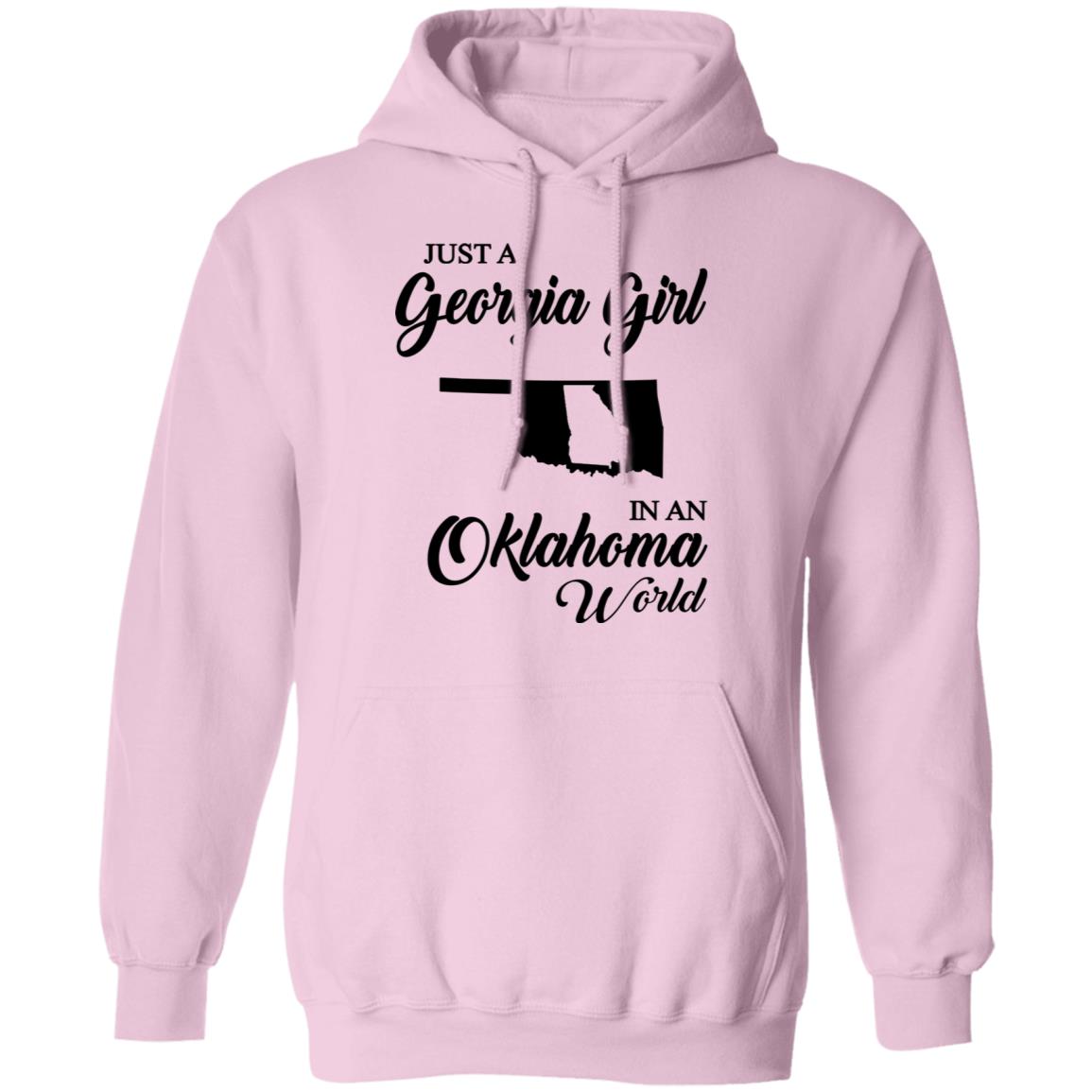 Just A Georgia Girl In An Oklahoma World T-Shirt - T-Shirt Teezalo