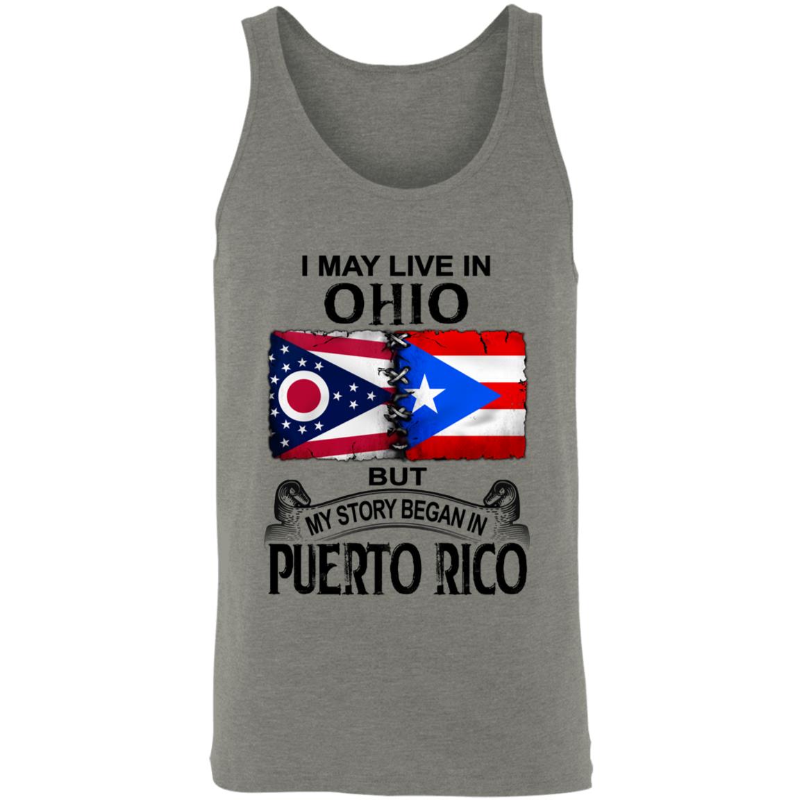 I Live In Ohio But My Story Began In Puerto Rico T Shirt - T-shirt Teezalo