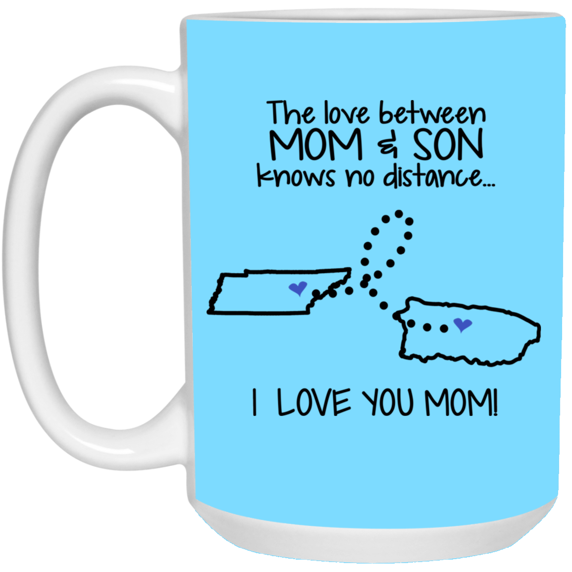 Puerto Rico Tennessee The Love Between Mom And Son Mug - Mug Teezalo