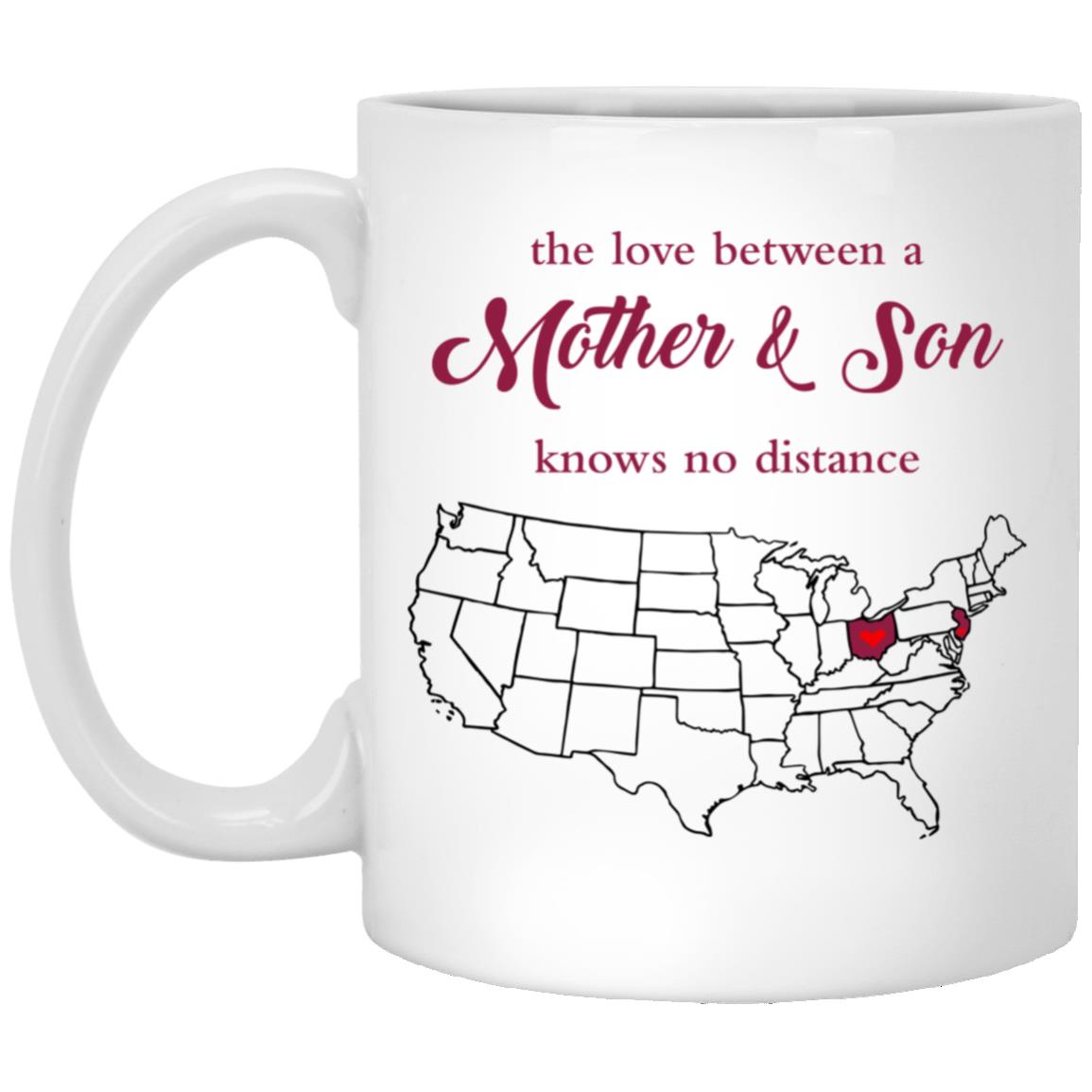 New Jersey Ohio The Love Between Mother And Son Mug - Mug Teezalo