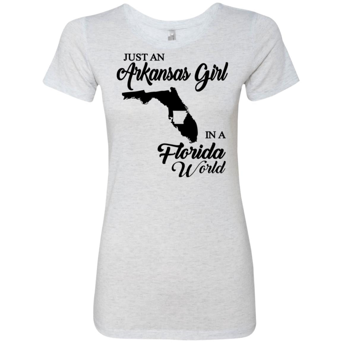 Just An Arkansas Girl In A Florida World T Shirt - T-shirt Teezalo