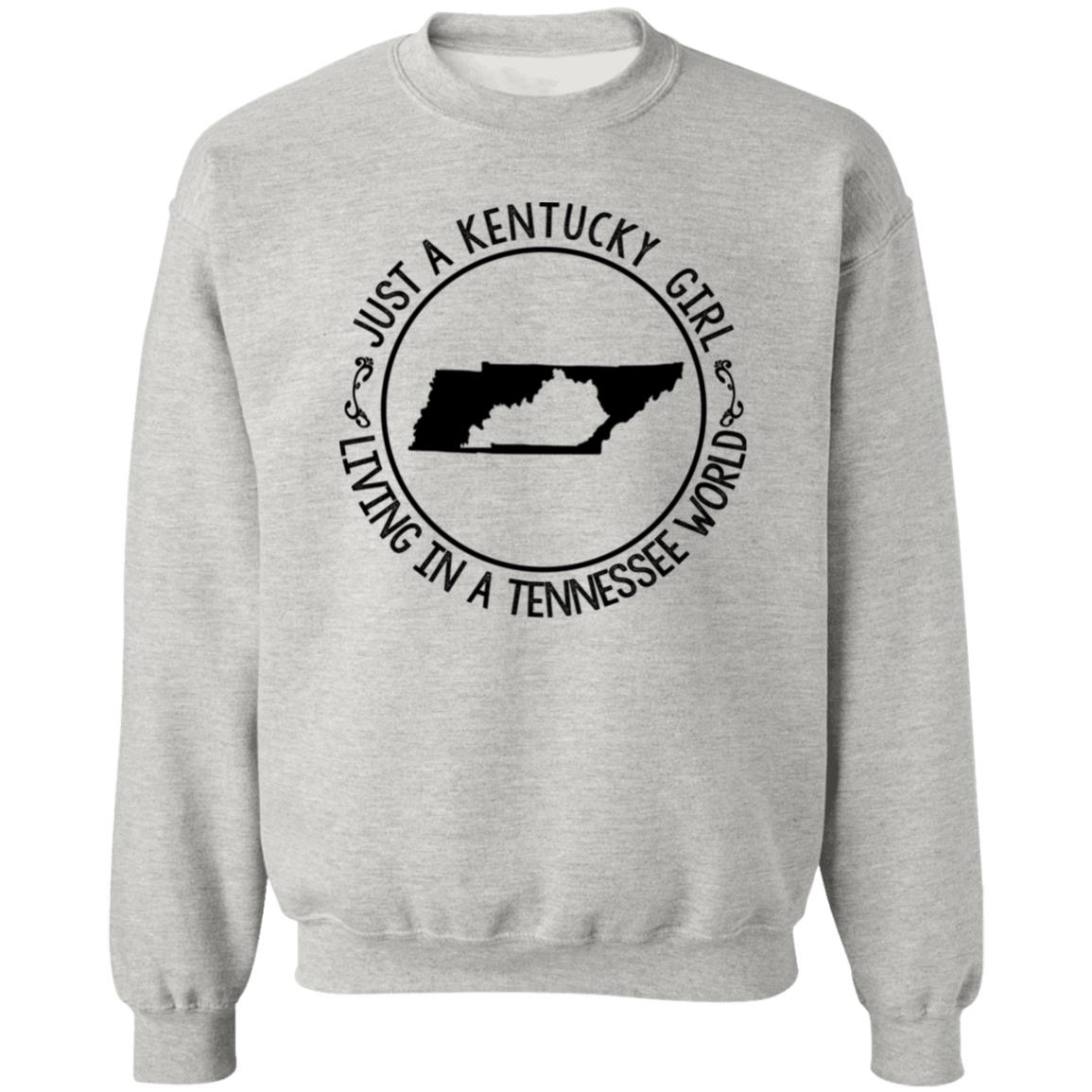 Kentucky Girl Living In Tennessee World Hoodie - T-shirt Teezalo