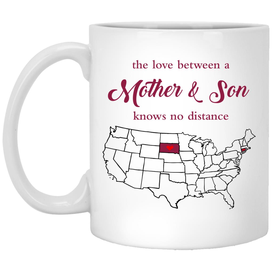 Connecticut South Dakota The Love Between Mother And Son Mug - Mug Teezalo