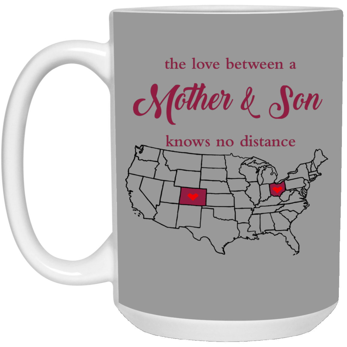 Gray Ohio State Mom Mug