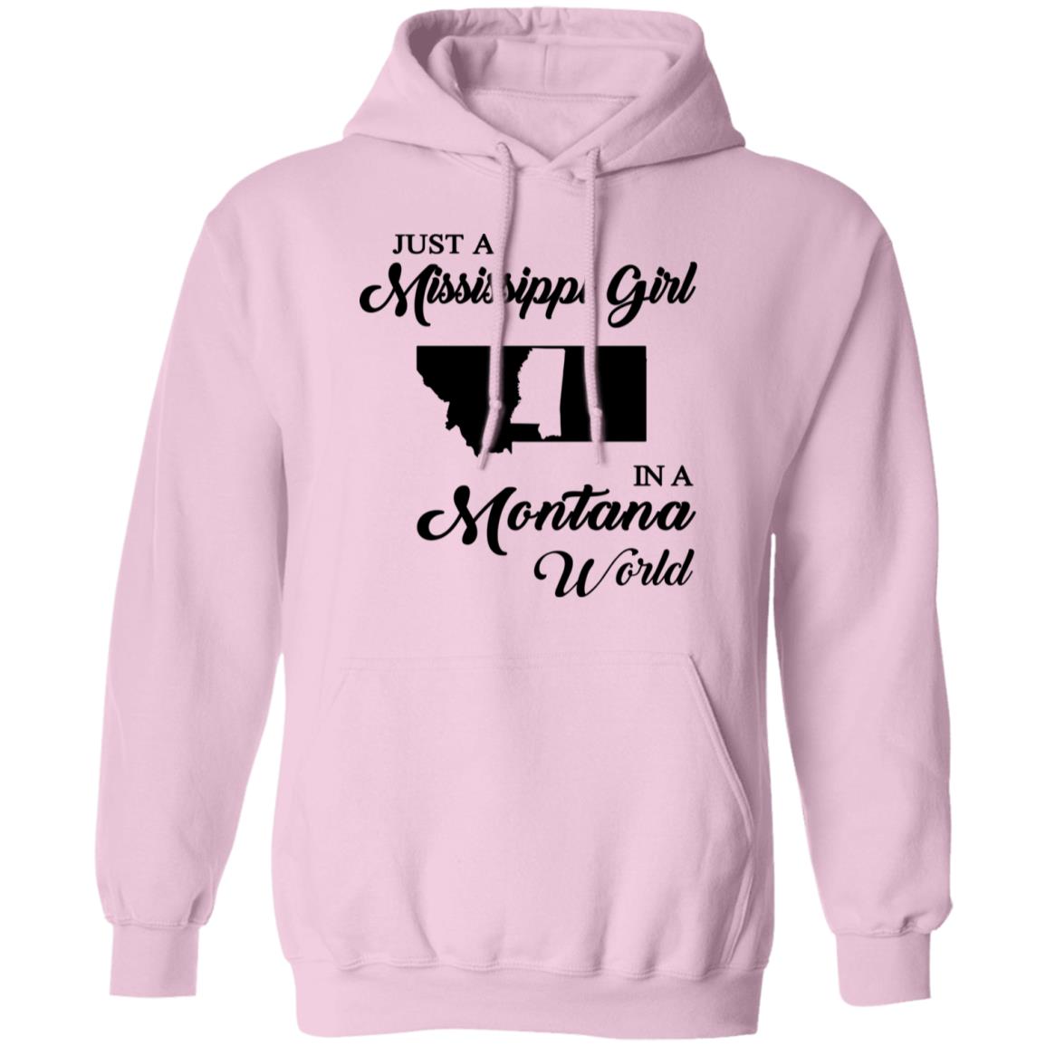 Just A Mississippi Girl In A Montana World T-Shirt - T-shirt Teezalo