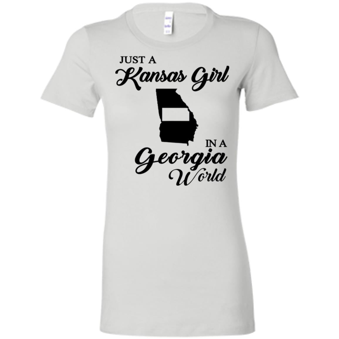 Just A Kansas Girl In A Georgia World T-Shirt - T-shirt Teezalo