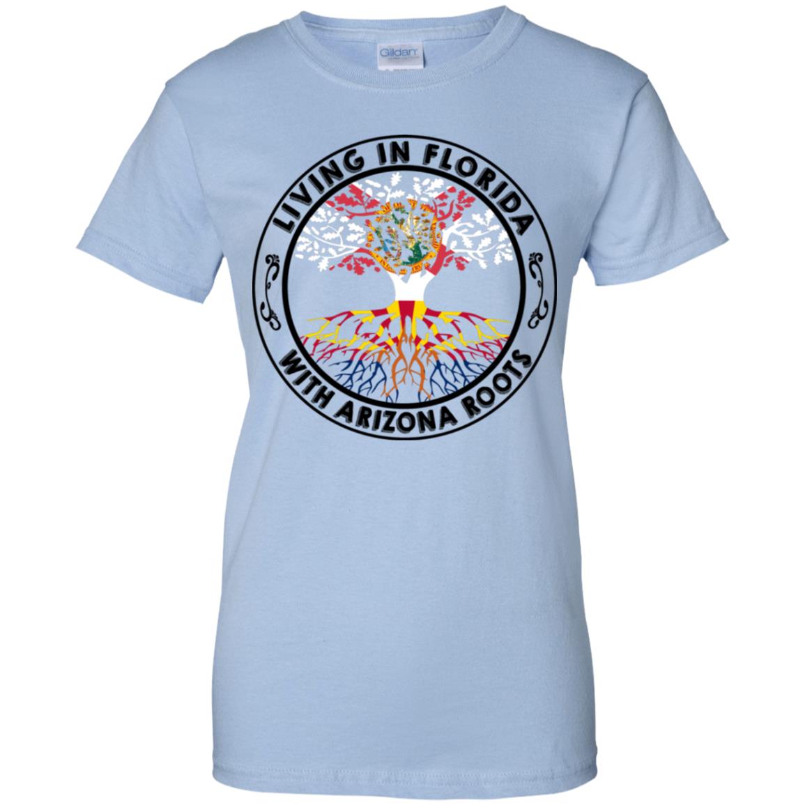 Living In Florida With Arizona Roots T Shirt - T-shirt Teezalo